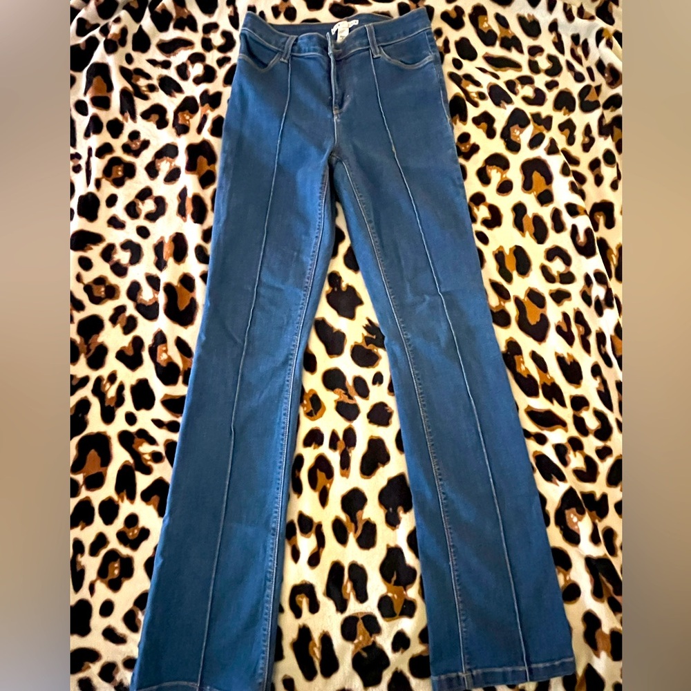 Alice + Olivia High Rise Flare Denim